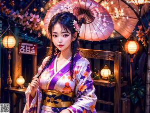 A woman sitting on top of a wooden bench holding an umbrella.